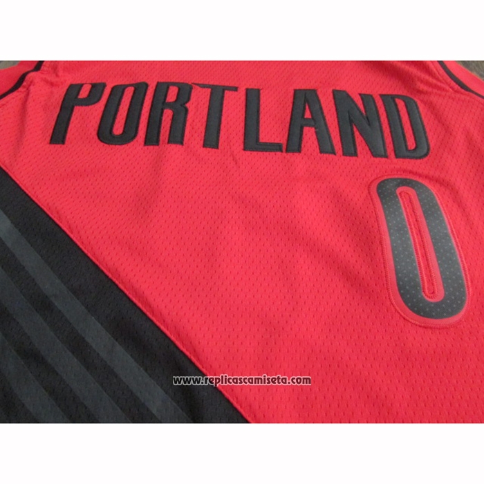 Camiseta Portland Trail Blazers Damian Lillard #0 Statement 2019-20 Rojo